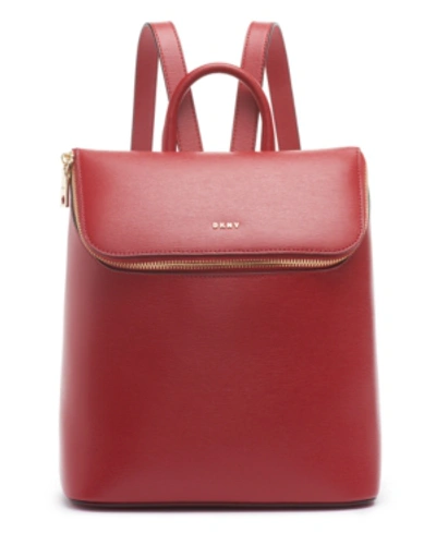 Dkny Bryant Top Zip Backpack In Bright Red