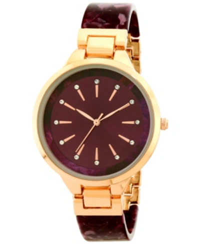 Shop Inc International Concepts Women's Purple Bracelet Watch 38mm, Created For Macy's