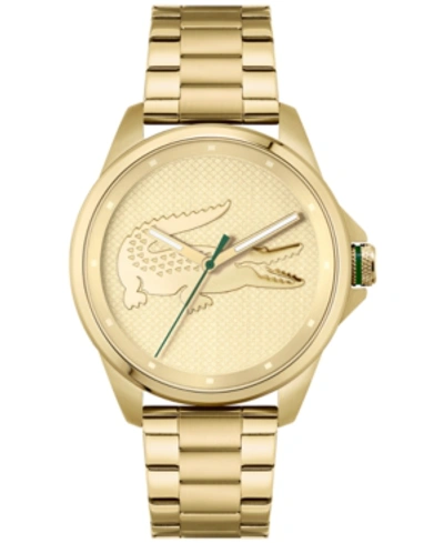 Shop Lacoste Men's Le Croc Gold-tone Bracelet Watch 43mm