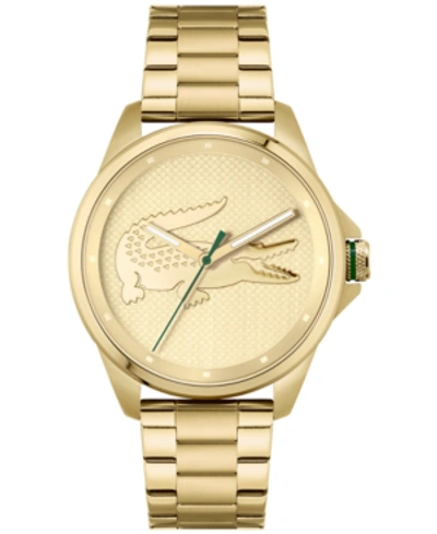 Lacoste Men's Le Croc Gold-tone Bracelet Watch 43mm In Gold