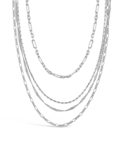Shop Sterling Forever Women's Multi Chain Layered Necklace In Silver-tone