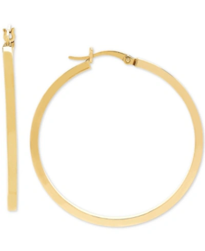 Macy's Square Edge Hoop Earrings (40mm) In 14k Gold In Gold