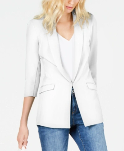 Shop Inc International Concepts Petite Menswear Blazer, Created For Macy's In Bright White