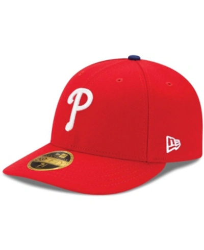 Shop New Era Men's Philadelphia Phillies Authentic Collection On-field Low Profile Game 59fifty Fitted Hat In Red