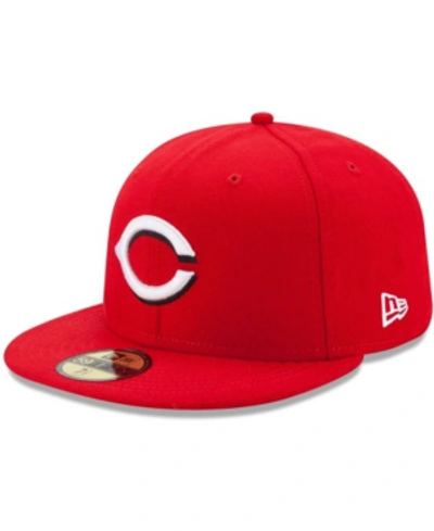 Shop New Era Men's Red Cincinnati Reds Home Authentic Collection On-field 59fifty Fitted Hat