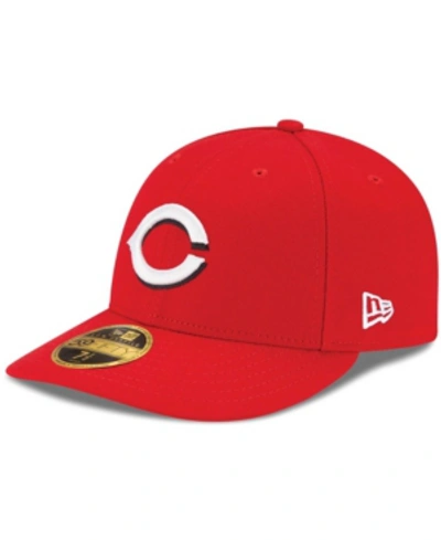 Shop New Era Men's Cincinnati Reds Authentic Collection On Field Low Profile Home 59fifty Fitted Hat