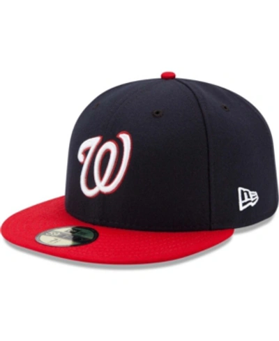 Shop New Era Men's Washington Nationals Alternate Authentic Collection On-field 59fifty Fitted Hat In Navy
