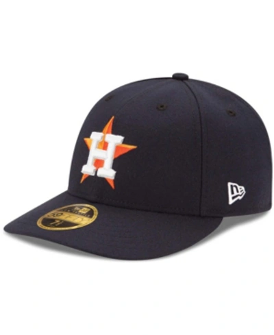 Shop New Era Men's Navy Houston Astros Home Authentic Collection On-field Low Profile 59fifty Fitted Hat