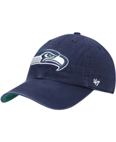Shop 47 Brand Seattle Seahawks Franchise Logo Fitted Cap In Navy