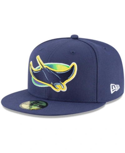 Shop New Era Men's Tampa Bay Rays Alternate Authentic Collection On-field 59fifty Fitted Hat In Navy