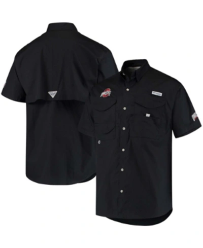 Shop Columbia Men's Pfg Ohio State Buckeyes Bonehead Button-up Shirt In Black