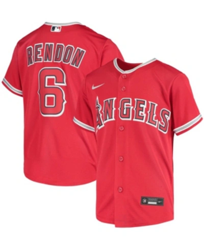Shop Nike Big Boys And Girls Los Angeles Angels Alternate Replica Player Jersey In Red