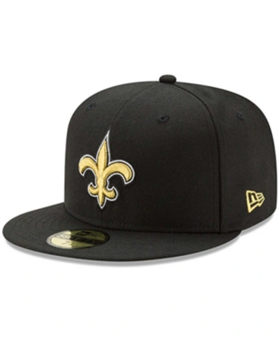 Shop New Era Men's Black New Orleans Saints Omaha 59fifty Fitted Hat