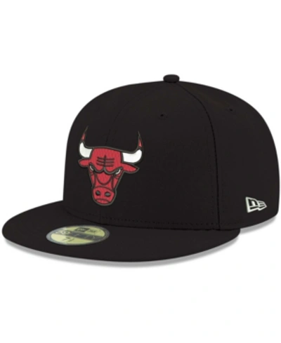 Shop New Era Men's Black Chicago Bulls Official Team Color 59fifty Fitted Hat