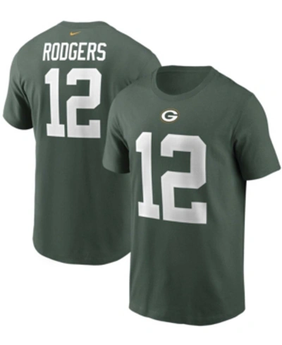 Shop Nike Men's Aaron Rodgers Green Bay Packers Name And Number T-shirt