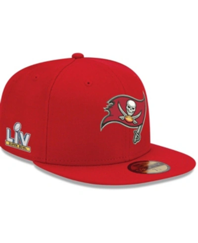 Shop New Era Men's Red Tampa Bay Buccaneers Super Bowl Lv Bound Side Patch 59fifty Fitted Hat