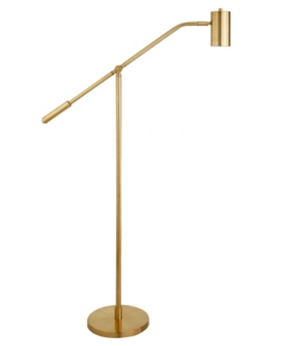 Hudson & Canal Willis Brass Pharmacy Floor Lamp With Boom Arm In Brass
