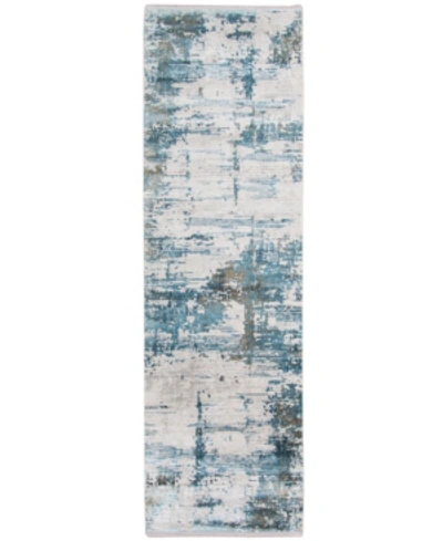 Shop Amer Rugs Venice Veron 3' X 9'10 Runner Area Rug In Ivory, Blue