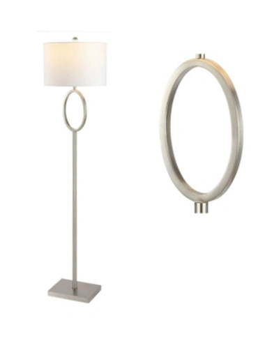 Shop Jonathan Y April Metal Modern Contemporary Led Floor Lamp In Silver-tone