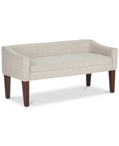 Shop Simpli Home Closeout! Parris Upholstered Bench In Platinum Grey