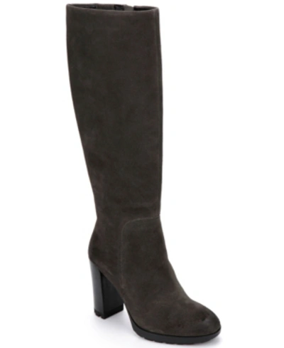 Kenneth Cole New York Women's Justin 2.0 Lug Sole Tall Boots Women's Shoes In Asphault Leather