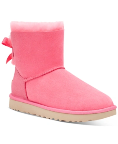 Shop Ugg Women's Mini Bailey Bow Ii Boots In Pink Rose