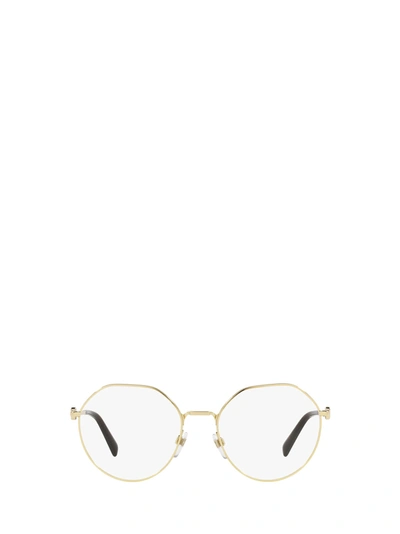 Shop Valentino Va1021 Gold Glasses