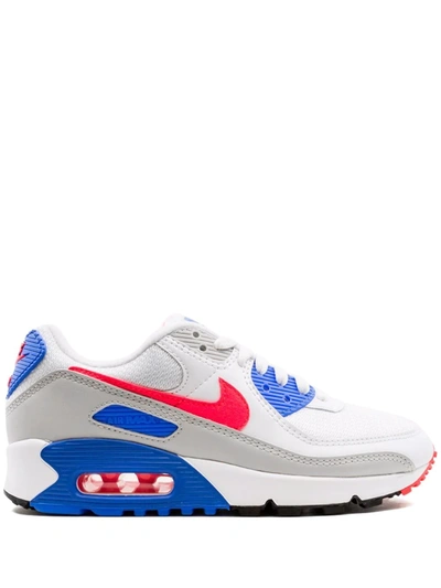 Shop Nike Air Max 90 "hot Coral" Sneakers In White