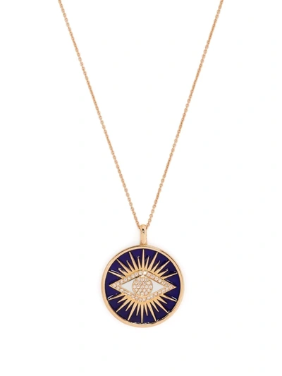 Shop Monan 18kt Rose Gold Enamel And Diamond Necklace In Rosa