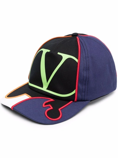 Shop Valentino Block-colour Baseball Cap In Schwarz