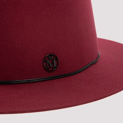 Shop Maison Michel Andre Wool Felt Hat In Red