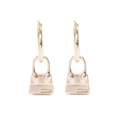 Shop Jacquemus Les Creoles Chiquito Earrings Jewellery In Metallic