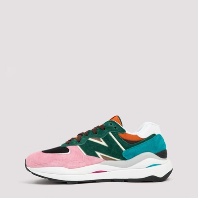 Shop New Balance Leather 57/40 Sneakers Shoes In Multicolour