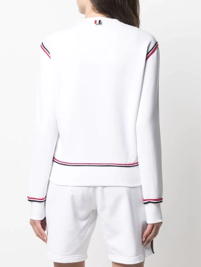 Shop Thom Browne Rwb-stripe Performance Sweatshirt In Nero