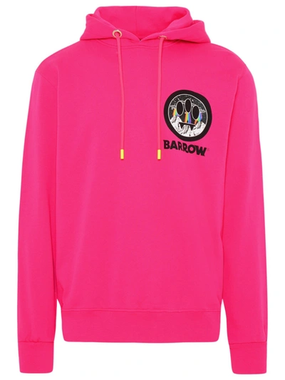 Shop Barrow Strawberry Cotton Sweatshirt In Pink