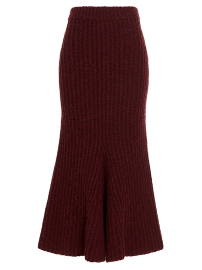 Shop Marni Skirt In Burgundy