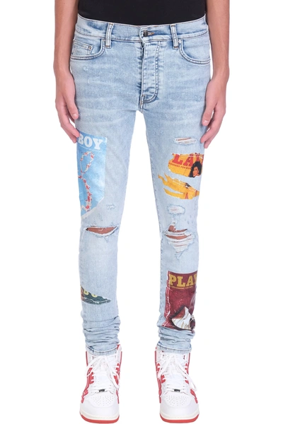 Shop Amiri Jeans In Cyan Denim
