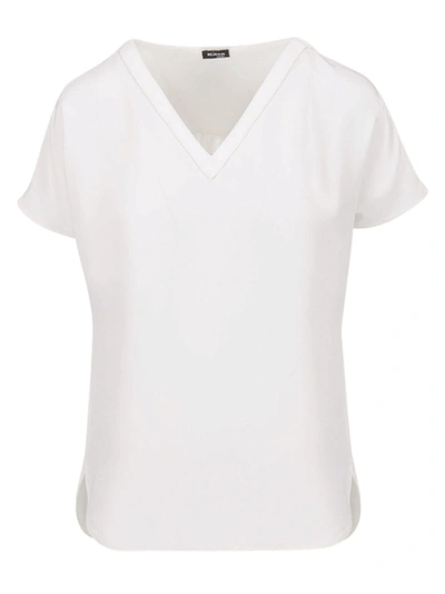 Shop Kiton Shirt Silk In White