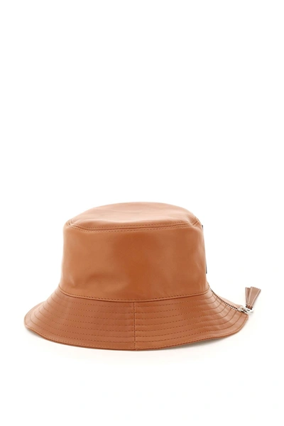 Shop Loewe Nappa Fisherman Hat In Brown