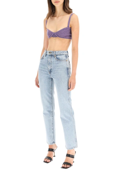 Shop Khaite Eda Bralette Top In Purple