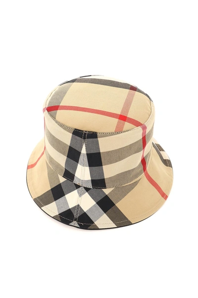Shop Burberry Reversible Bucket Hat In Brown,beige,black