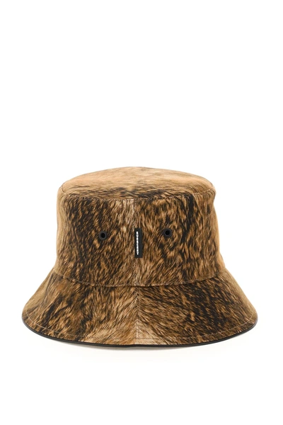 Shop Burberry Reversible Bucket Hat In Brown,beige,black