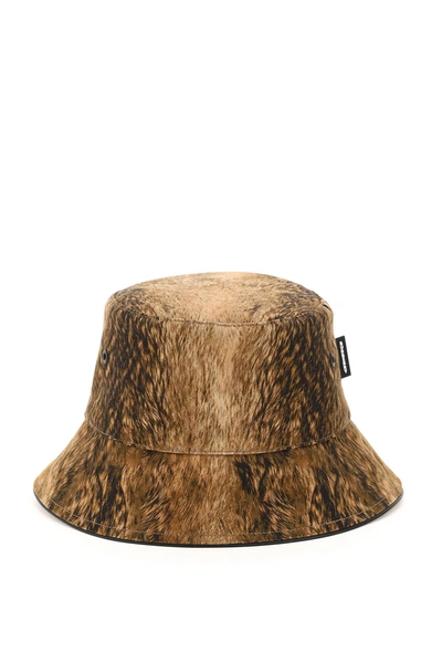 Shop Burberry Reversible Bucket Hat In Brown,beige,black