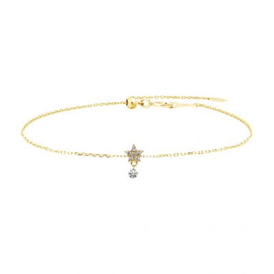 Shop Persée Star Gold Diamond Bracelet In Yellow Gold