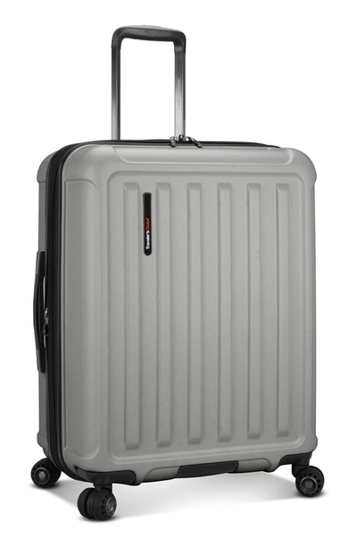 Shop Traveler's Choice Art Of Travel 25" Hardshell Trolley Case In Silver