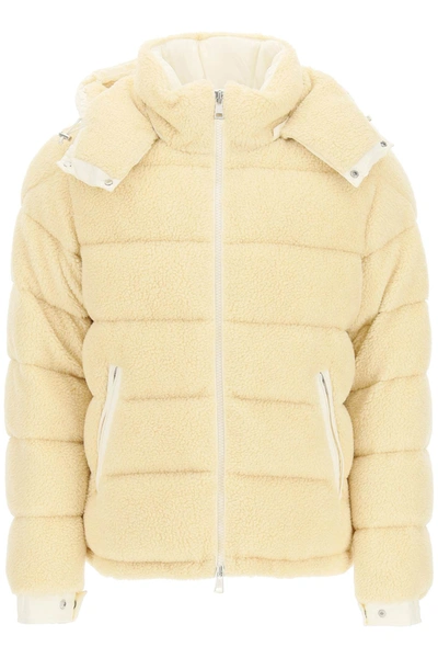 Shop Moncler Michon Down Jacket With Nylon Details In White