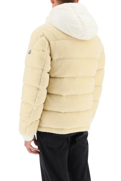 Shop Moncler Michon Down Jacket With Nylon Details In White