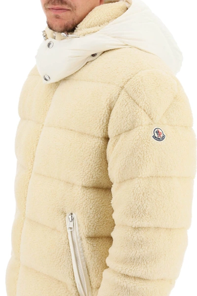 Shop Moncler Michon Down Jacket With Nylon Details In White