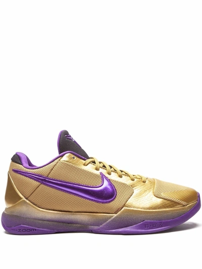 Shop Nike X Undefeated Kobe 5 Protro "hall Of Fame" Sneakers In Gold