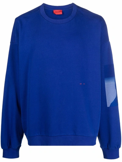 Shop A Better Mistake A Guy Cotton Sweatshirt In Blau